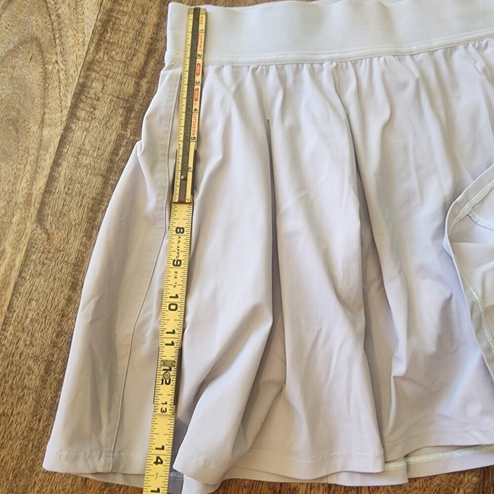 Lululemon Skirt Womens 10 Gray Pleated Tennis Athletic Liner Pockets Activewear - Picture 8 of 9